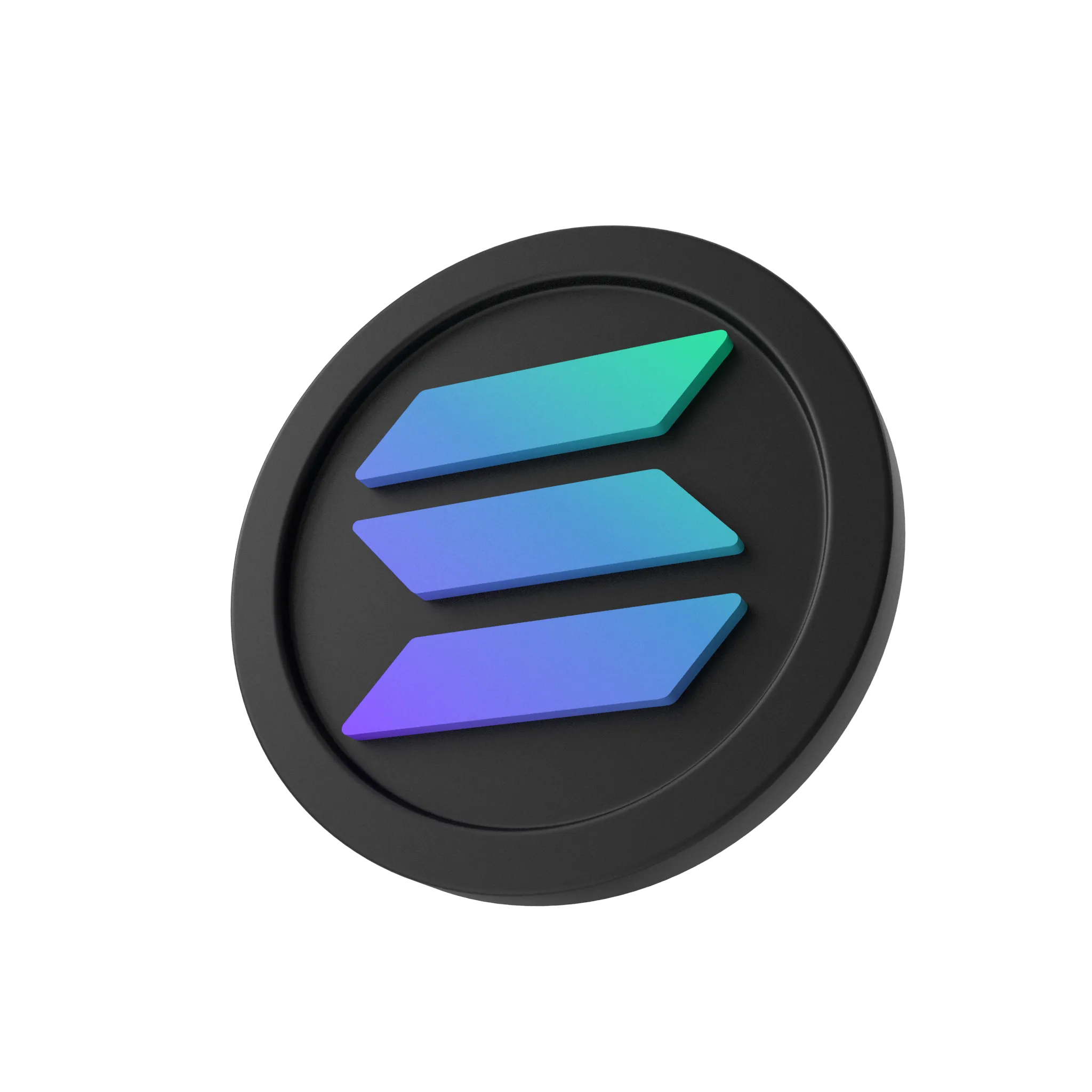 A floating etched dollar